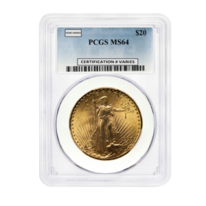 $20 Gold Saint-Gaudens Double Eagle - PCGS MS64
