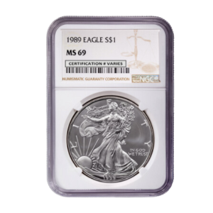 1989 Silver Eagle NGC MS69