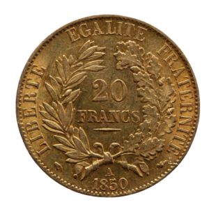France Gold 20 Francs - Ceres (1849-1851)