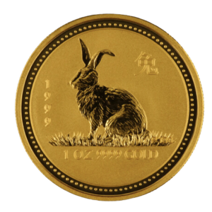 1999 1 oz Australia Gold Lunar Rabbit BU - Series I