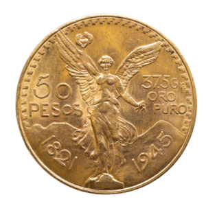 1945 Mexico Gold 50 Peso BU