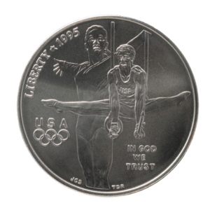 1995-D $1 Gymnast Silver Commem - BU
