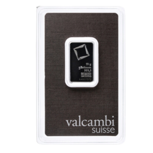10 gram Platinum Bar - Valcambi (Carded)