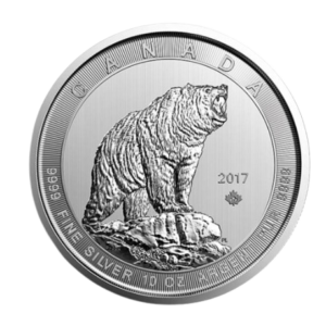 2017 10 oz Silver Canada Grizzly Bear