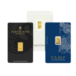 1 gram Gold Bar - Brand Varies (Carded)