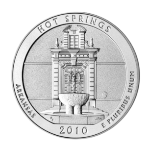 2010-P 5 oz ATB Hot Springs Silver Coin - Burnished (Cap Only)