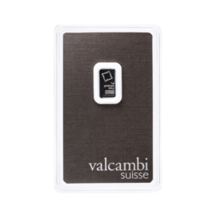 1 gram Platinum Bar - Valcambi (Carded)