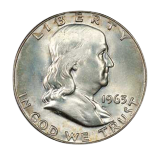 $1 FV 90% Silver Franklin Half Dollars