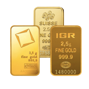 2.5 gram Gold Bar - Brand Varies (No Card)