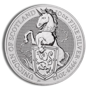 2019 2 oz Silver Great Britain Queen's Beasts - Yale