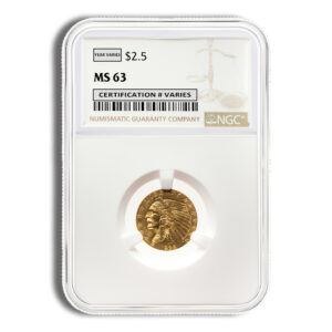 $2.5 Gold Indian Quarter Eagle - NGC MS63