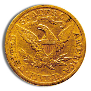 $5 Gold Liberty Half Eagle – Cleaned/Low Grade