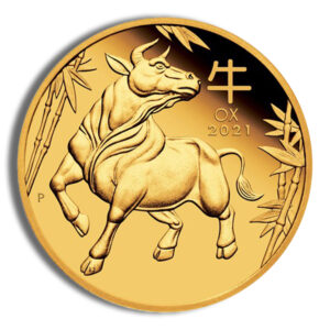 2021 1/4 oz Australia Gold Lunar Ox Coin – Series III BU
