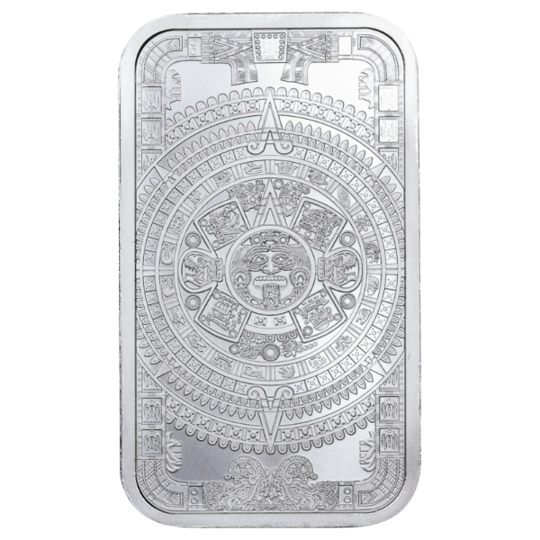 THe mayan calendar made of silver highlights the ever presence of the timeless battle between gold vs. silver.