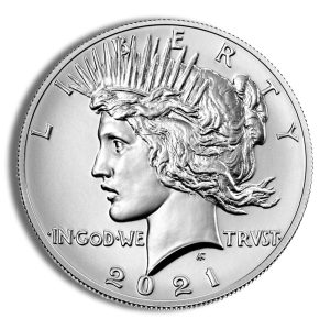 2021-P Peace Silver Dollar w/Box & COA