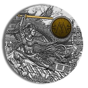 2021 2 oz Niue Silver Mulan Coin – High Relief Antique Finish