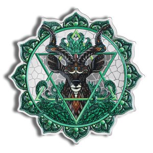 2022 2 oz Silver Chakra Antelope Coin – Phil Lewis Art, Solomon Islands