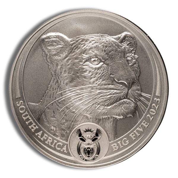 2023 1 oz Silver South African Big 5 Leopard Coin – Brilliant Uncirculated Wildlife Design