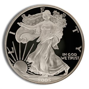 2005-W Proof Silver Eagle with Box & COA
