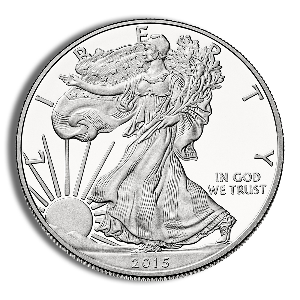 2015-W Proof Silver Eagle with Box & COA - Image 2