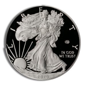 2020-W Proof Silver Eagle V75 Privy with Box & COA