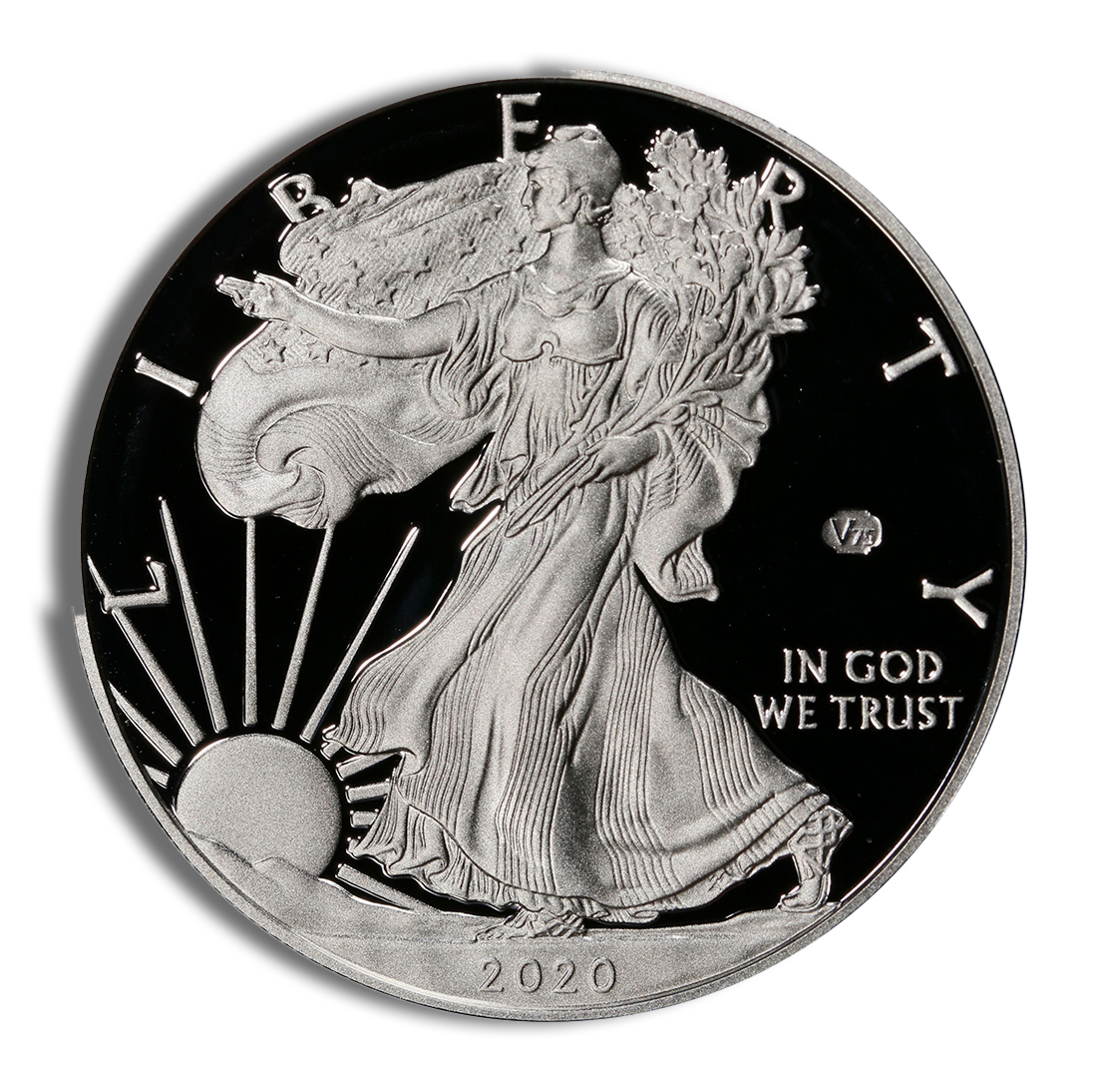 2020-W Proof Silver Eagle V75 Privy with Box & COA