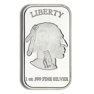 1 oz Silver Bar – Buffalo Design